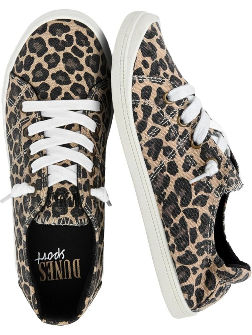 Women's Cheetah Closed Toe Reesa Canvas Solid Sport Casual Lace-Up Sneaker Shoes
